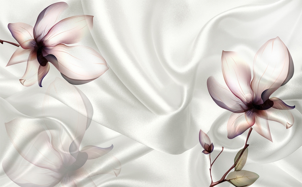 Фотообои 3Д Шёлковый цветок